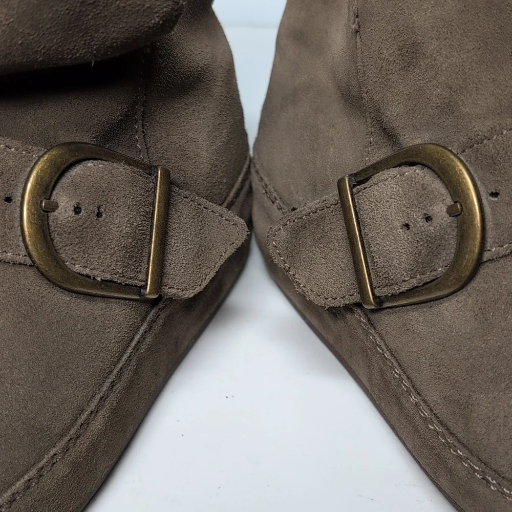 FitFlop Dash brown suede ankle boots women's size 5 EU 36